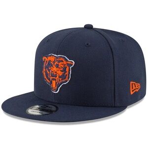 NEW ERA CHICAGO BEARS NAVY BLUE & ORANGE LOGO 9FIFTY SNAPBACK HAT NFL OFFICIAL